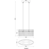 Pakabinamas šviestuvas GLOBO GORLEY, 2xE27, 40W, 230V, metalinis, juodos sp, 23x60x140cm