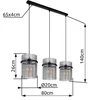 Pakabinamas šviestuvas GLOBO GORLEY, 3xE27, 60W, 230V, metalinis, juodos sp, 20x80x140cm