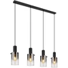 Pakabinamas šviestuvas GLOBO GORLEY, 4xE27, 60W, 230V, metalinis, juodos sp, 20x110x140cm