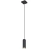 Pakabinamas šviestuvas GLOBO Robby, 1 x GU10, 35W, medžio/ matinės juodos sp., 9x9x120 cm