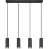 Pakabinamas šviestuvas GLOBO Robby, 4 x GU10, 35W, matinės juodos sp., 6 x 65 x 120 cm