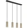 Pakabinamas šviestuvas GLOBO Robby, 4 x GU10, 35W, žalvario/matinės juodos sp., 6x65x120cm