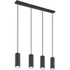 Pakabinamas šviestuvas GLOBO Robby, 4 x GU10, 35W, matinės juodos sp., 6 x 65 x 120 cm