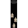 Pakabinamas šviestuvas GLOBO Wolli, 3 x E14, 40W, matinės juodos sp., ø25 x 120 cm