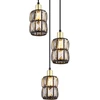 Pakabinamas šviestuvas GLOBO Wolli, 3 x E14, 40W, matinės juodos sp., ø25 x 120 cm