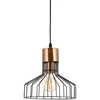 Pakabinamas šviestuvas G.LUX GT-655-1S WIRE, 1 x E27, juodos/žalvario sp.,⌀22,5 x 120 cm