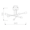 Pakabinamas šviestuvas G.LUX GT-999-6 EASY, 6 x E27, juodos sp., ⌀64 x 30 cm