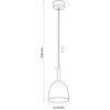 Tkkrywult Pakabinamas šviestuvas TK LIGHTING NORD Baltas 1, 1xE27 , LED 15W