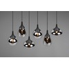 Pakabinamas šviestuvas TRIO LUMINA, 6 x E14, max 40W, juodos sp., 93,8 x 24,5 x h150 cm
