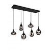 Pakabinamas šviestuvas TRIO LUMINA, 6 x E14, max 40W, juodos sp., 93,8 x 24,5 x h150 cm