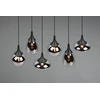 Pakabinamas šviestuvas TRIO LUMINA, 6 x E14, max 40W, juodos sp., 93,8 x 24,5 x h150 cm