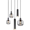 Pakabinamas šviestuvas TRIO MATARO, 1xE27, 2xE14, 2xGU10, metalinis juodos sp Ø40x150cm