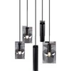 Pakabinamas šviestuvas TRIO MATARO, 1xE27, 2xE14, 2xGU10, metalinis juodos sp Ø40x150cm