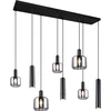 Pakabinamas šviestuvas TRIO MATARO, 1xE27, 2xE14, 2xGU10, metalinis juodos sp Ø40x150cm