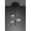 Pakabinamas šviestuvas TRIO MATARO, 1xE27, 2xE14, 2xGU10, metalinis juodos sp Ø40x150cm
