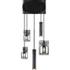 Pakabinamas šviestuvas TRIO MATARO, 1xE27, 2xE14, 2xGU10, metalinis juodos sp Ø40x150cm