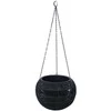 Home4You Pakabinamas vazonas WICKER D32xH22cm, juodas