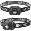 Pakraunamas žibintas ant galvos Entac 5W XPE+Raudonas USB Sensor