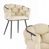 Palėpės kėdė BEIGE Velvet BUBBLE Juodas rėmas AYA kaip Prinssi veliūras