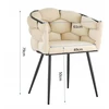 Palėpės kėdė BEIGE Velvet BUBBLE Juodas rėmas AYA kaip Prinssi veliūras