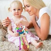 Pan i Pani Gadżet AŠTUONKOJŲ DANTYS MONTESSORI JAUTINIS ŽAISLAS 5 IN 1 VAIKAMS KŪDIKIAMS