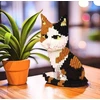 Pan i Pani Gadżet KŪRYBINIAI KALUKLIAI KATINĖS KITTEN „Pasidaryk pats“ 3D MODELIS KONSTRUKCINIŲ KALULŲ DOVANŲ RINKINYS