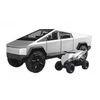Pan i Pani Gadżet METALINIS MODELIS TESLA CYBERTRUCK SU QUAD 1:24 LED GARSO ATIDARYMOMIS DURELĖMIS