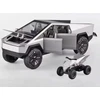 Pan i Pani Gadżet METALINIS MODELIS TESLA CYBERTRUCK SU QUAD 1:24 LED GARSO ATIDARYMOMIS DURELĖMIS