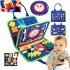 Pan i Pani Gadżet Montessori Sensory Manipulative Board Sulankstomas lagaminas mėlynas