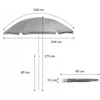 Paplūdimio skėtis PATIO Poly II, 2,4 m