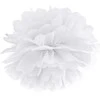 PartyDeco Popierinis Pom-Poms, 25cm, Spalva: Balta