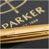 Parker Jotter juodas rašiklis 24k auksas su graviruotu dėklu
