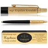 Parker Jotter juodas rašiklis 24k auksas su graviruotu dėklu