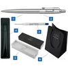 Parker Jotter Stalowy Ct raižytas tušinukas su dėklu