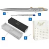 PARKER tušinukas su graviravimu Jotter Steel Paauksuota dovana Puikiai tinka Mgr