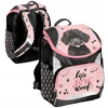 Paso BACKPACK rožinė aukščiausios kokybės mokyklinė kuprinė Juodas Dog | Mergaitei