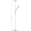 Pastatomas LED šviestuvas EGLO CONIVARINO, 1x26W 2500lm 1x4W 350lm 4000K juodas 28x24x115