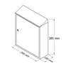 Glori Ir Ko Pašto dėžutė PD 900, 385 x 290 x 100 mm, vario sp.