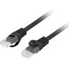 LANBERG Patchcord cat.6 UTP LSZH CU 0.5m juodas Fluke passed