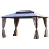 Home4You Pavėsinė Gazebo SUNSET 3x4x2/2,7m, ruda spalva