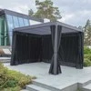 Home4You Šoninės pavėsinės sienelės MIRADOR, 3x4 m, juodos