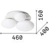 Bikuvalt Ideal Lux Lubinis šviestuvas Ninfea Pl3 Bianco