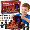 PD MAGNETINIAI KONSTRUKCINIAI BLAKAI PORTALAS kubai 128 ELEMENTAI + 4 SUNGRIAI
