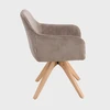 PEMA ruda velvetinė pasukama kėdė 56x60x82 cm HOMLA