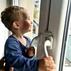 Penkid Durų lango spyna su raktu, balta, vaikų neapsaugota spyna