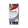 Pentel S360 markeriai, 6 spalvų, lengvai nuplaunami