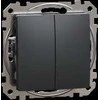 Schneider Electric Perjungiklis SCHNEIDER Sedna Desing, 2 klavišų, 10A, antracitas; SDD114108