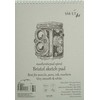 Smiltainis Bloknotas eskizams Bristol AUTHENTIC, A4, 185gr, 50 lapų, su spirale viršuje, kieta nugarėle