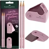 Pieštukų, trintuko ir drožtuko rinkinys Faber-Castell Sparkle rožiniai atspalviai