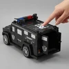 PIGGY BANK SAFE interaktyvus policijos automobilis vaikams, elektroninis, juodas